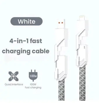 4-in-1 100W Fast Charging USB-C Cable