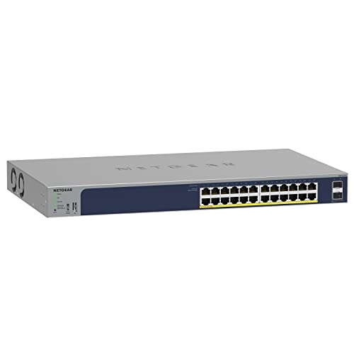 NETGEAR 52-Port PoE Gigabit Ethernet Smart Switch (GS752TPP) - Managed, Optional Insight Cloud Management, 48 x PoE+ @ 760W, 4 x 1G SFP, Desktop or Rackmount, and Limited Lifetime Protection