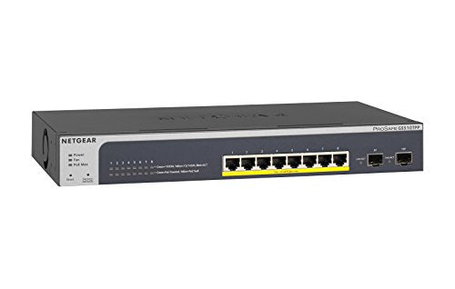 NETGEAR 52-Port PoE Gigabit Ethernet Smart Switch (GS752TPP) - Managed, Optional Insight Cloud Management, 48 x PoE+ @ 760W, 4 x 1G SFP, Desktop or Rackmount, and Limited Lifetime Protection