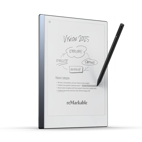 reMarkable Bundle 2 Notetaking Tablet | Marker Plus |12 months Connect | 9 spare marker tips | USB-A to C cable | RM113