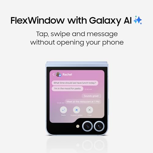 SAMSUNG Galaxy Z Flip 6 AI Cell Phone, 256GB Unlocked Android Smartphone, FlexCam, Photo Assist, Camcorder Mode, Live Interpreter, Foldable Design, 2024, US 1 Yr Manufacturer Warranty, Silver Shadow