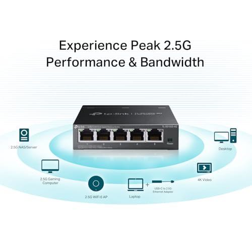 TP-Link TL-SX1008 | 8 Port 10G/Multi-Gig Unmanaged Ethernet Switch | Desktop/Rackmount | Plug & Play | Sturdy Metal Casing | Speed Auto-Negotiation