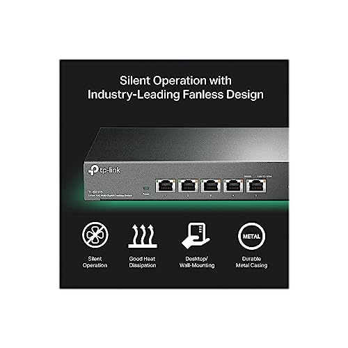 TP-Link TL-SX1008 | 8 Port 10G/Multi-Gig Unmanaged Ethernet Switch | Desktop/Rackmount | Plug & Play | Sturdy Metal Casing | Speed Auto-Negotiation