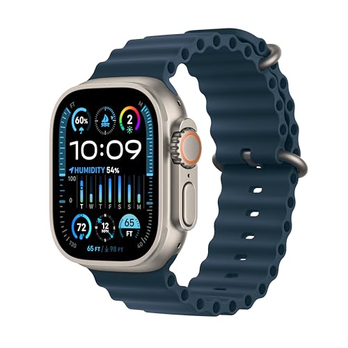 Apple Watch Ultra 2 [GPS + Cellular 49mm] Smartwatch, Sport Watch with Black Titanium Case with Dark Green Alpine Loop - M. Fitness Tracker, Precision GPS, Action Button, Carbon Neutral