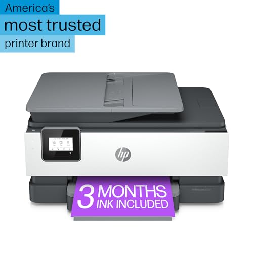 HP OfficeJet 8015e Wireless Color All-in-One Printer, 6 months of Instant Ink included