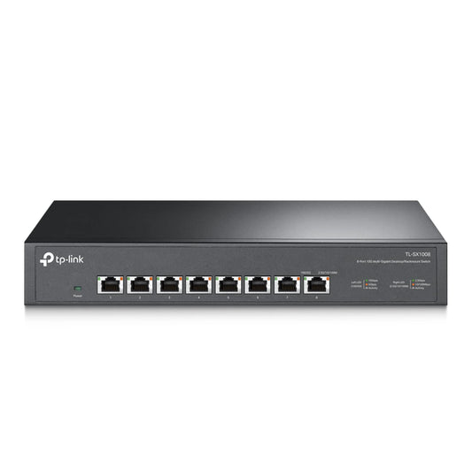 TP-Link TL-SX1008 | 8 Port 10G/Multi-Gig Unmanaged Ethernet Switch | Desktop/Rackmount | Plug & Play | Sturdy Metal Casing | Speed Auto-Negotiation