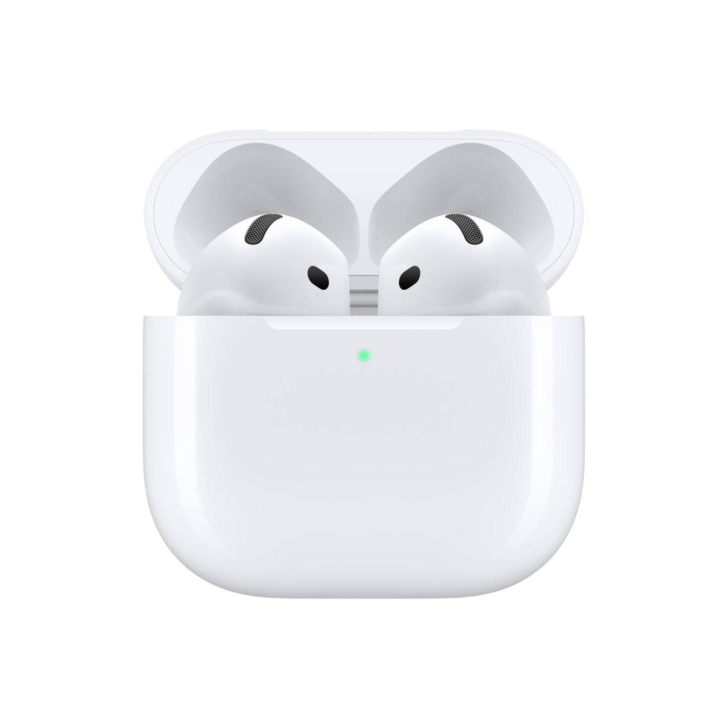 Apple AirPods 4 Wireless Earbuds, Bluetooth Headphones, Personalized Spatial Audio, Sweat and Water Resistant, USB-C Charging Case, H2 Chip, Up to 30 Hours of Battery Life, Effortless Setup for iPhone