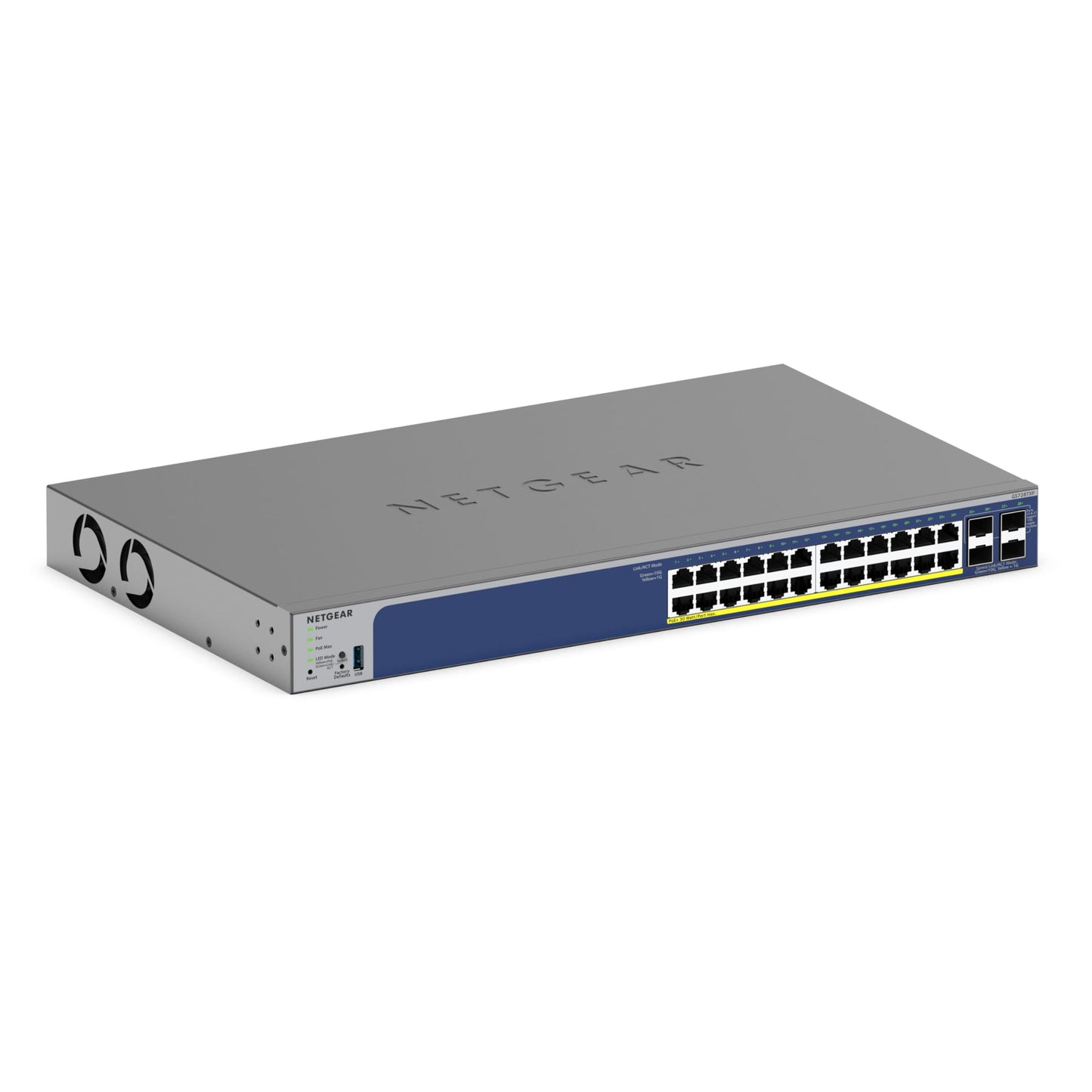 NETGEAR 52-Port PoE Gigabit Ethernet Smart Switch (GS752TPP) - Managed, Optional Insight Cloud Management, 48 x PoE+ @ 760W, 4 x 1G SFP, Desktop or Rackmount, and Limited Lifetime Protection