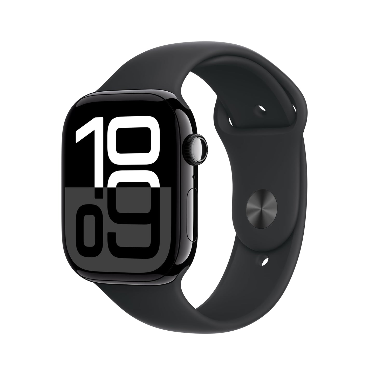 Apple Watch Series 10 [GPS + Cellular 42mm] with Jet Black Aluminium Case with Black Sport Band - S/M. Fitness Tracker, ECG App, Always-On Retina Display, Water Resistant