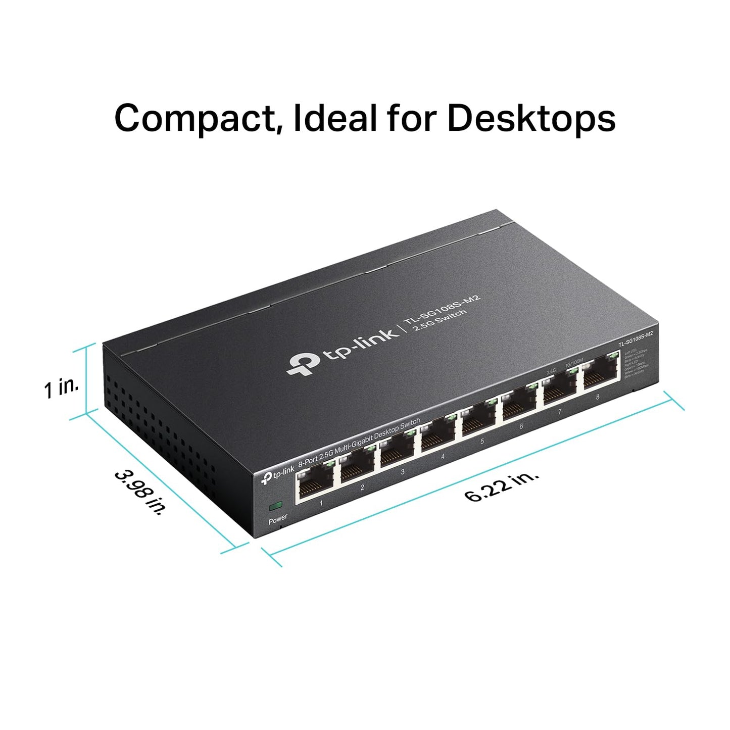 TP-Link TL-SX1008 | 8 Port 10G/Multi-Gig Unmanaged Ethernet Switch | Desktop/Rackmount | Plug & Play | Sturdy Metal Casing | Speed Auto-Negotiation