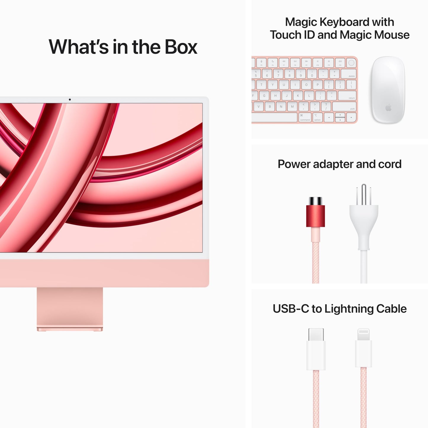 Apple 2023 iMac All-in-One Desktop Computer with M3 chip: 8-core CPU, 10-core GPU, 24-inch Retina Display, 8GB Unified Memory, 512GB SSD Storage, Matching Accessories. Works with iPhone/iPad; Silver