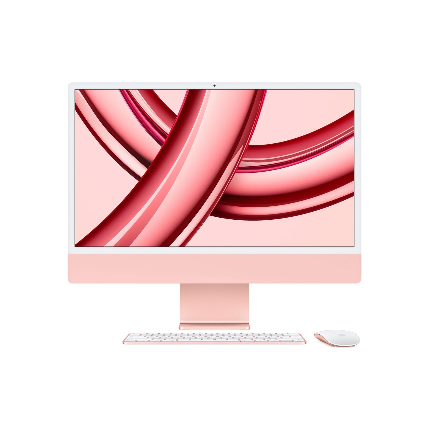 Apple 2023 iMac All-in-One Desktop Computer with M3 chip: 8-core CPU, 10-core GPU, 24-inch Retina Display, 8GB Unified Memory, 256GB SSD Storage, Matching Accessories. Works with iPhone/iPad; Pink