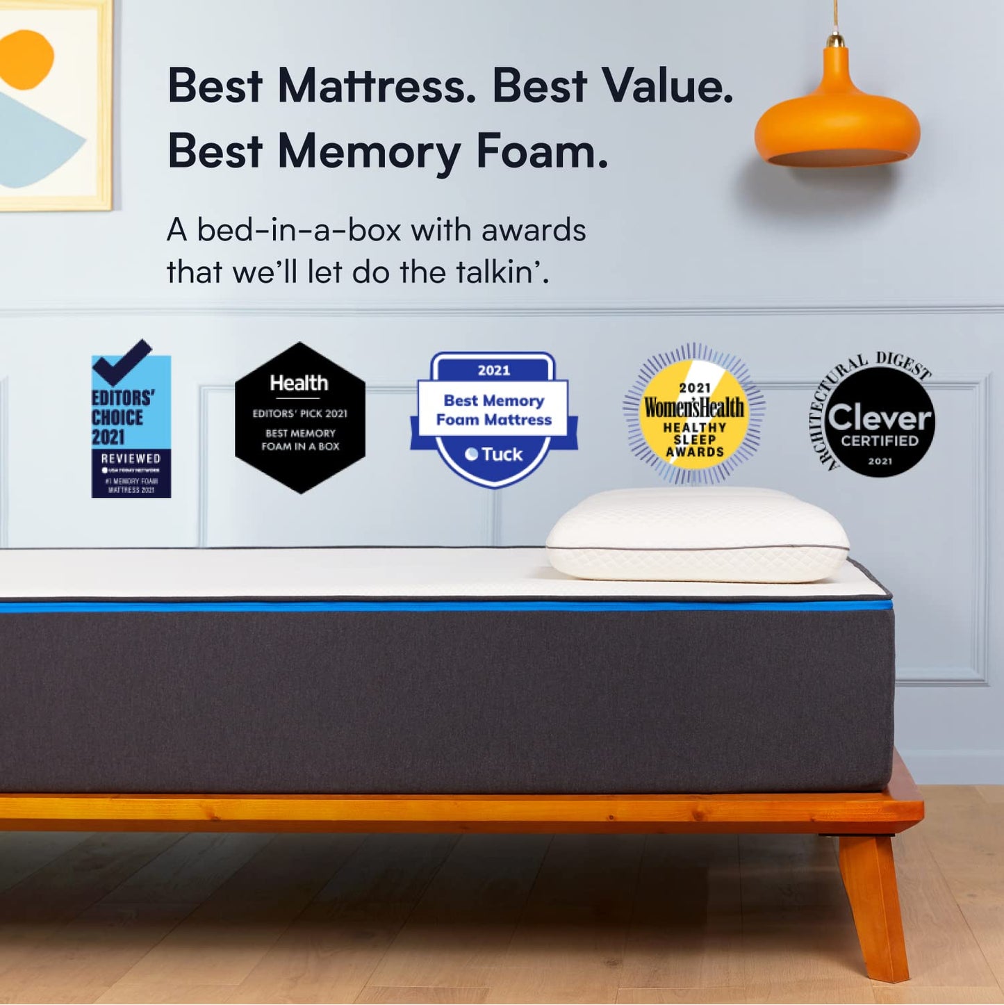 Nectar Queen Mattress 12 Inch - Medium Firm Gel Memory Foam - Cooling Comfort Technology - 365-Night Trial - Forever Warranty,White