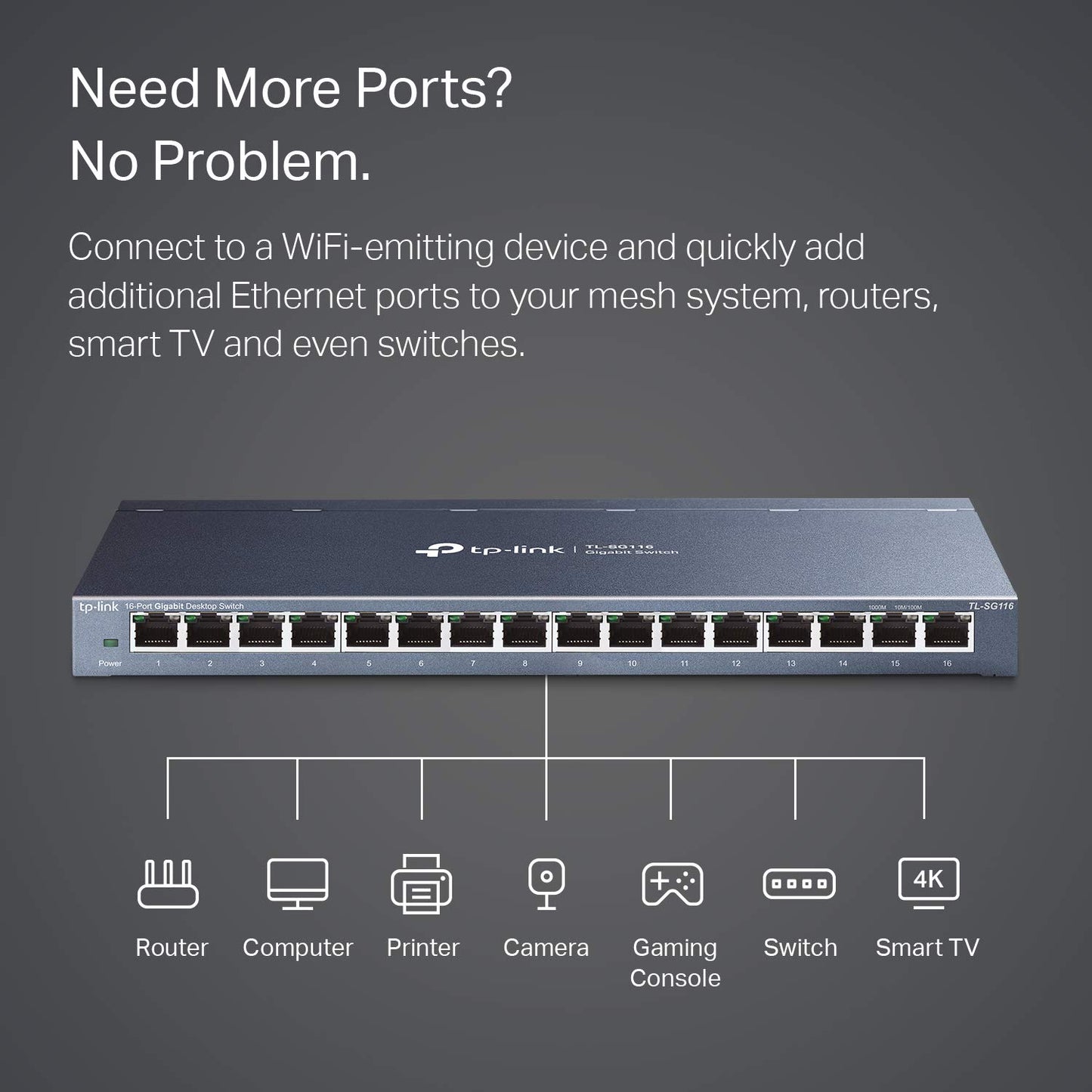 TP-Link TL-SX1008 | 8 Port 10G/Multi-Gig Unmanaged Ethernet Switch | Desktop/Rackmount | Plug & Play | Sturdy Metal Casing | Speed Auto-Negotiation