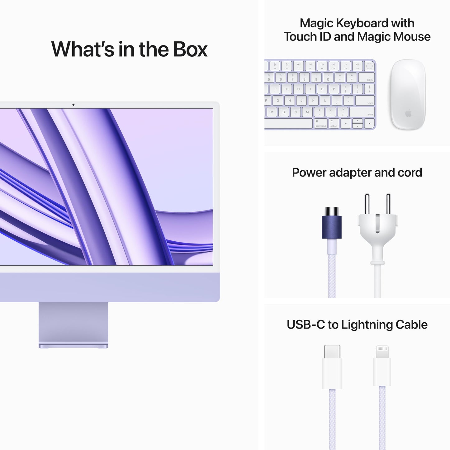 Apple 2023 iMac All-in-One Desktop Computer with M3 chip: 8-core CPU, 10-core GPU, 24-inch Retina Display, 8GB Unified Memory, 512GB SSD Storage, Matching Accessories. Works with iPhone/iPad; Silver