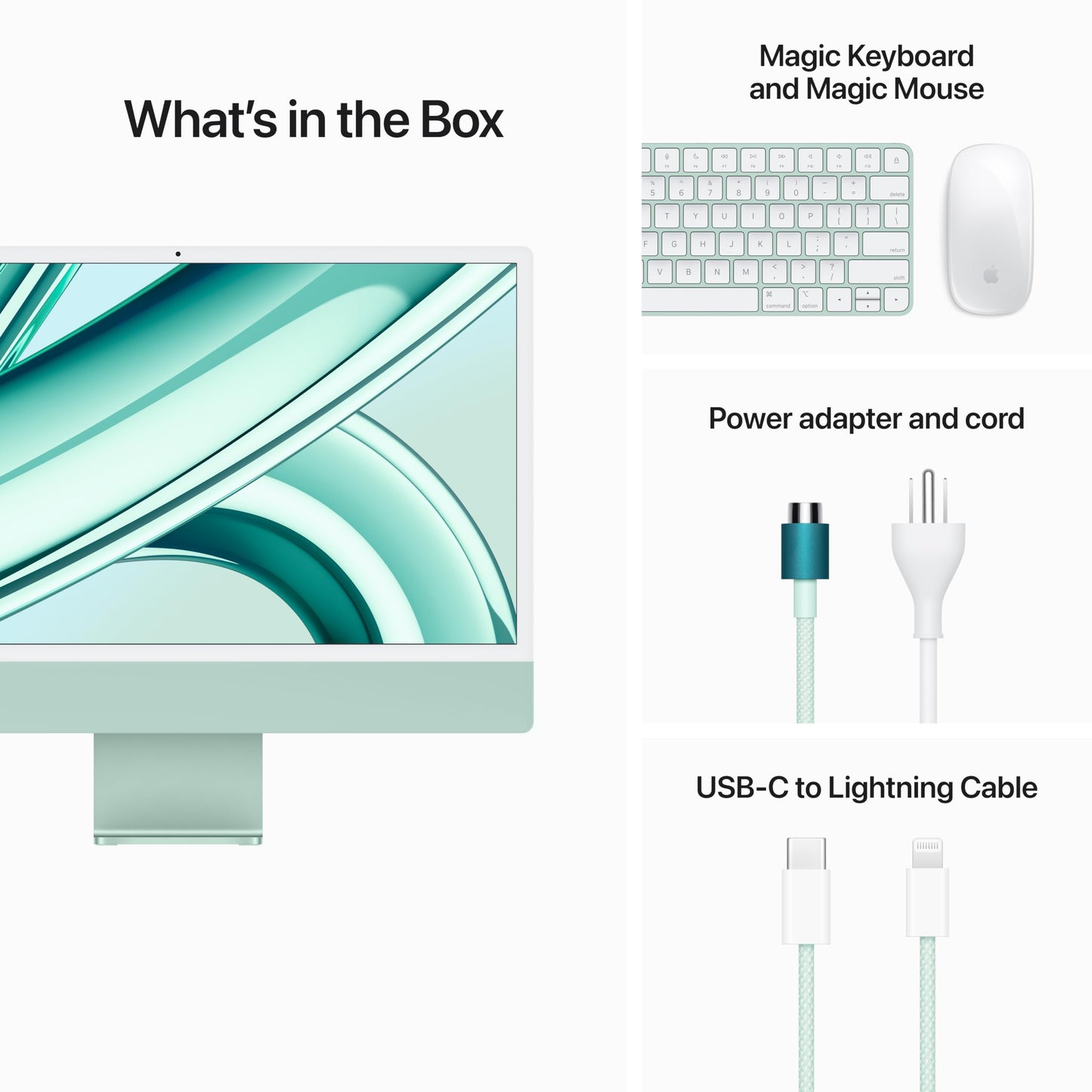 Apple 2023 iMac All-in-One Desktop Computer with M3 chip: 8-core CPU, 10-core GPU, 24-inch Retina Display, 8GB Unified Memory, 512GB SSD Storage, Matching Accessories. Works with iPhone/iPad; Silver