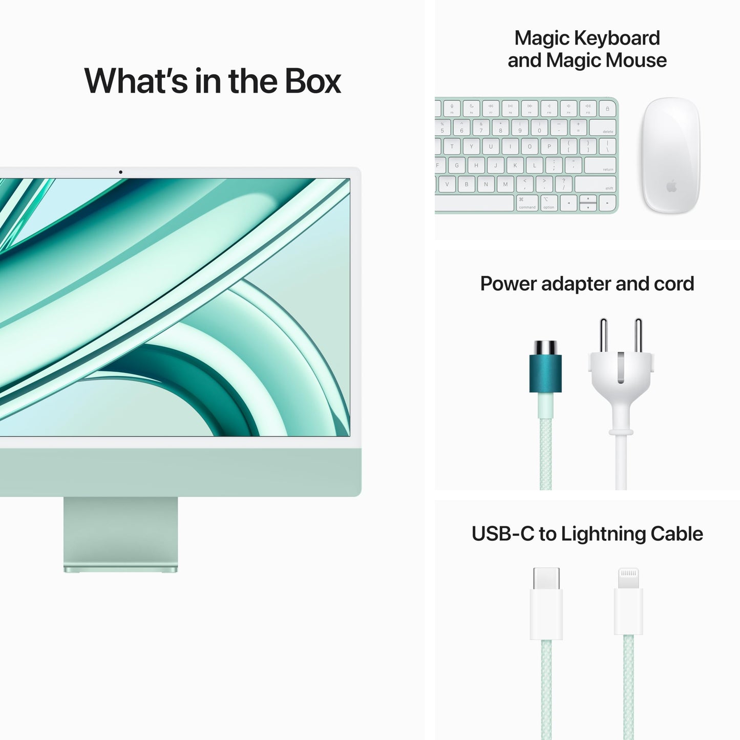 Apple 2023 iMac All-in-One Desktop Computer with M3 chip: 8-core CPU, 10-core GPU, 24-inch Retina Display, 8GB Unified Memory, 512GB SSD Storage, Matching Accessories. Works with iPhone/iPad; Silver