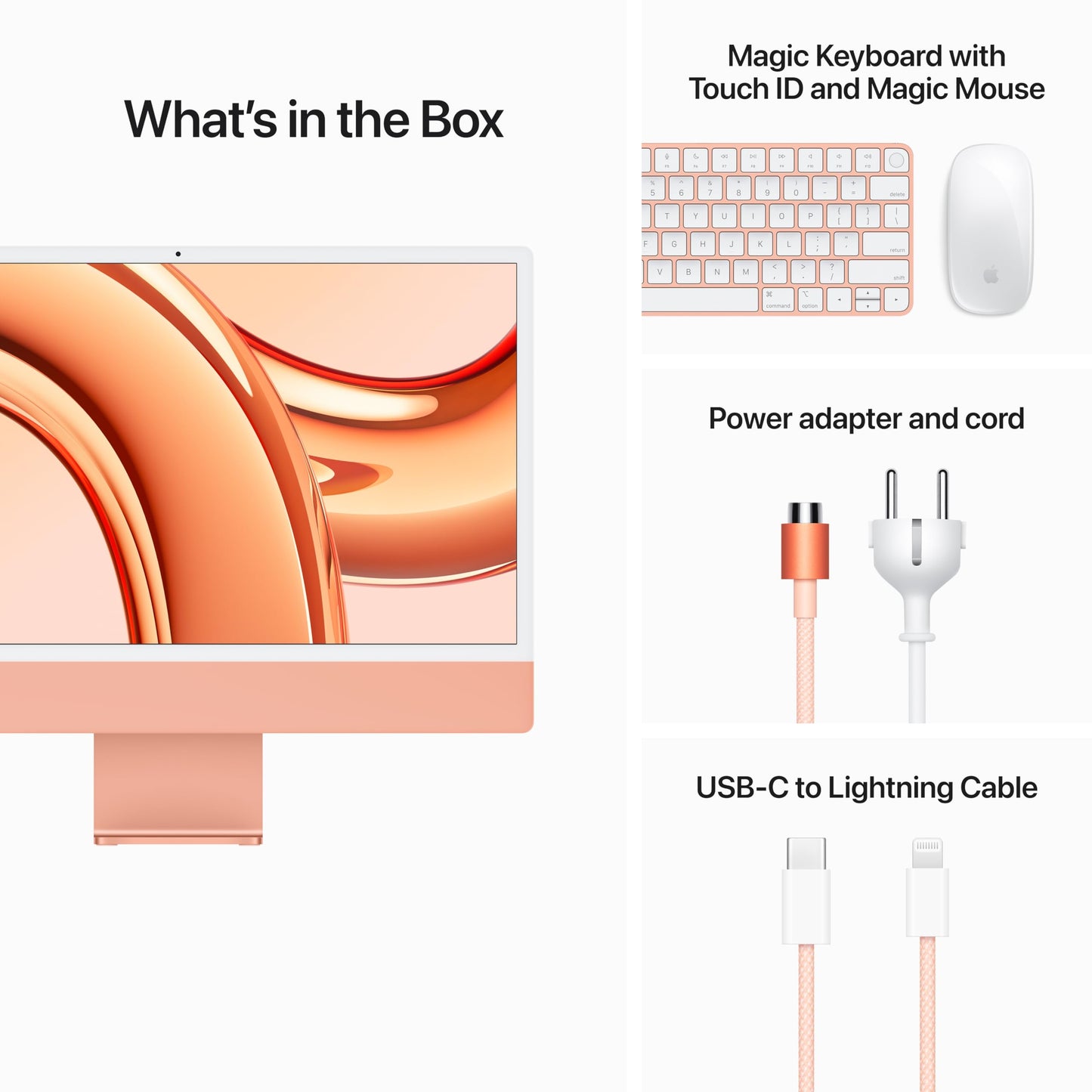 Apple 2023 iMac All-in-One Desktop Computer with M3 chip: 8-core CPU, 10-core GPU, 24-inch Retina Display, 8GB Unified Memory, 512GB SSD Storage, Matching Accessories. Works with iPhone/iPad; Silver