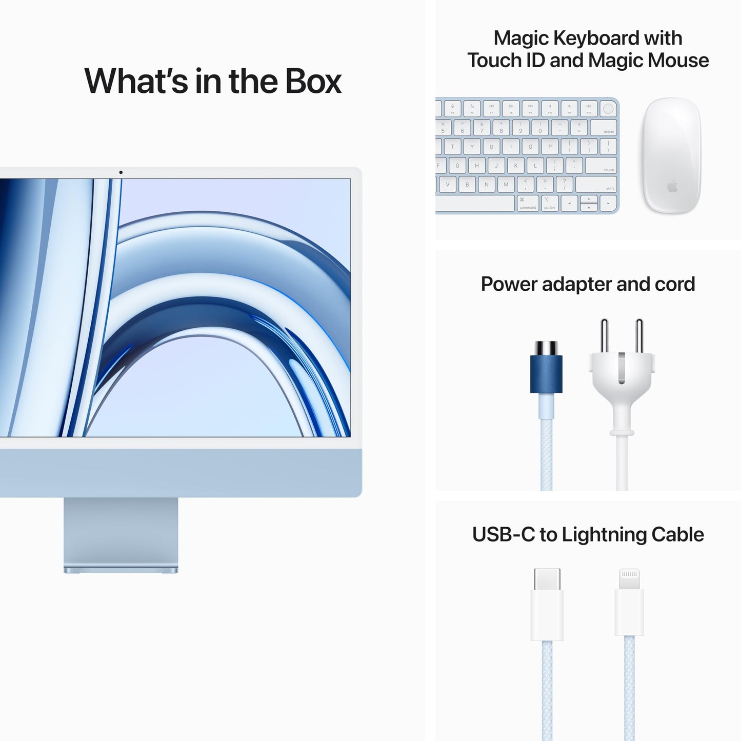 Apple 2023 iMac All-in-One Desktop Computer with M3 chip: 8-core CPU, 10-core GPU, 24-inch Retina Display, 8GB Unified Memory, 512GB SSD Storage, Matching Accessories. Works with iPhone/iPad; Silver