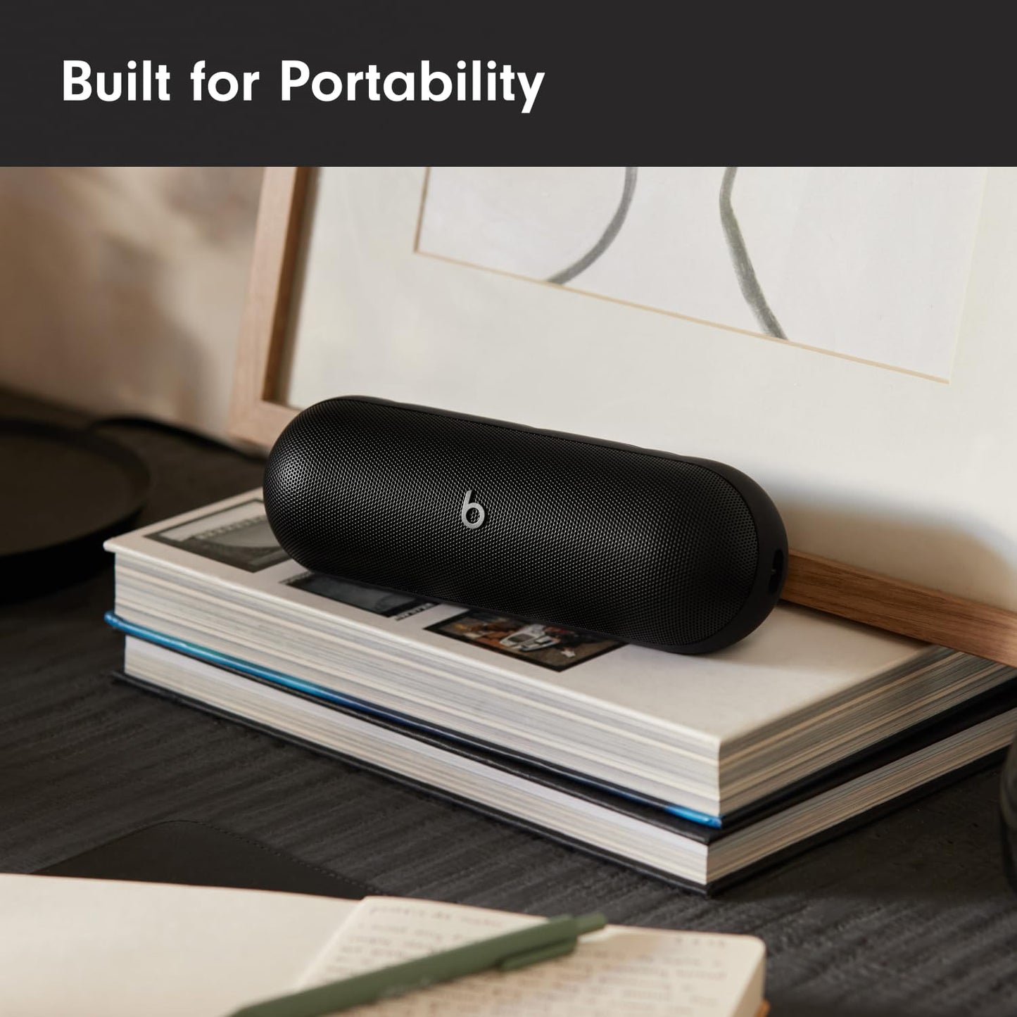 Beats Pill - Bluetooth Speaker and Portable Wireless Charger via USB-C - Up to 24 Hours Battery Life, IP67 Water Resistant, Apple & Android Compatible, Built-in Microphone – Matte Black