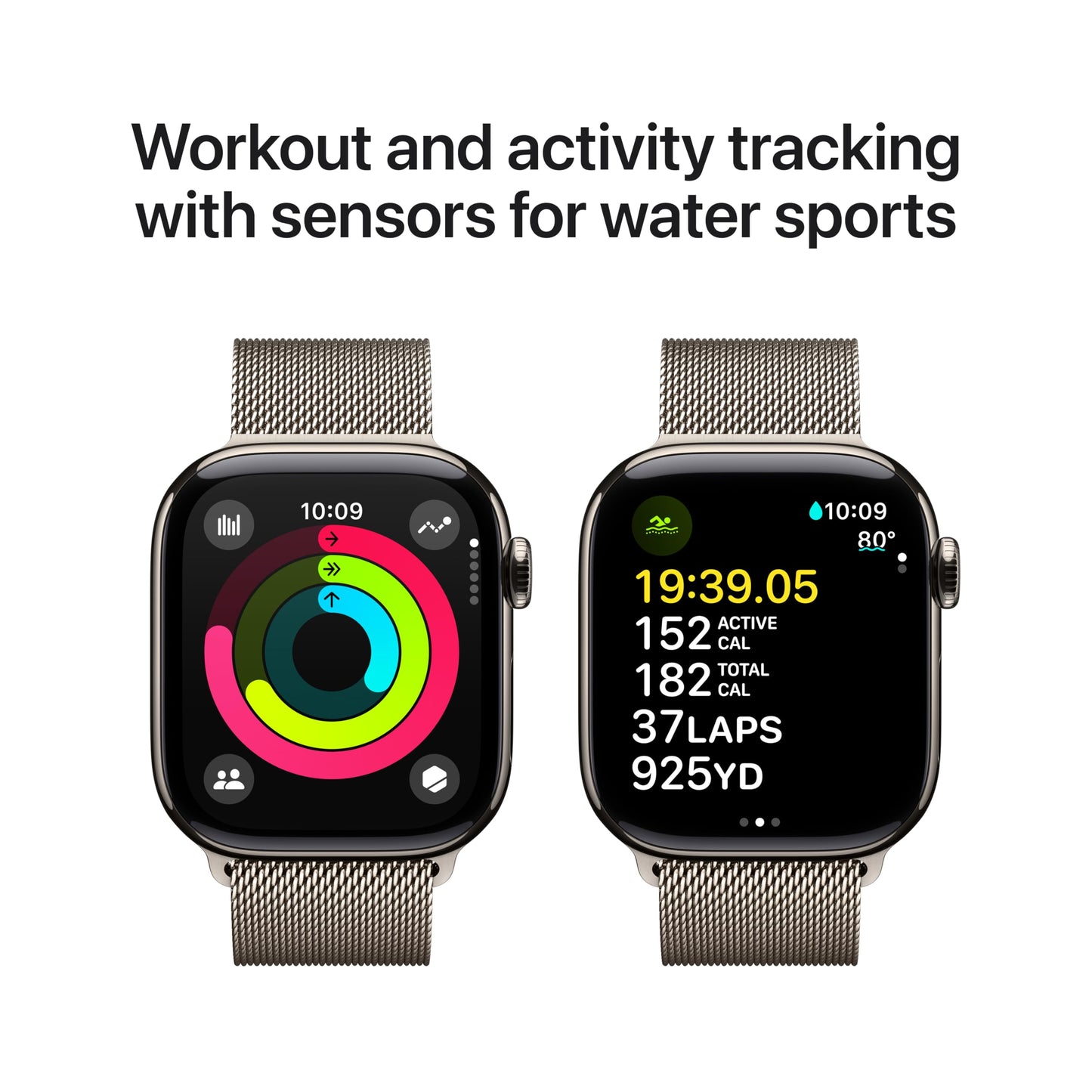 Apple Watch Series 10 [GPS + Cellular 42mm] with Jet Black Aluminium Case with Black Sport Band - S/M. Fitness Tracker, ECG App, Always-On Retina Display, Water Resistant