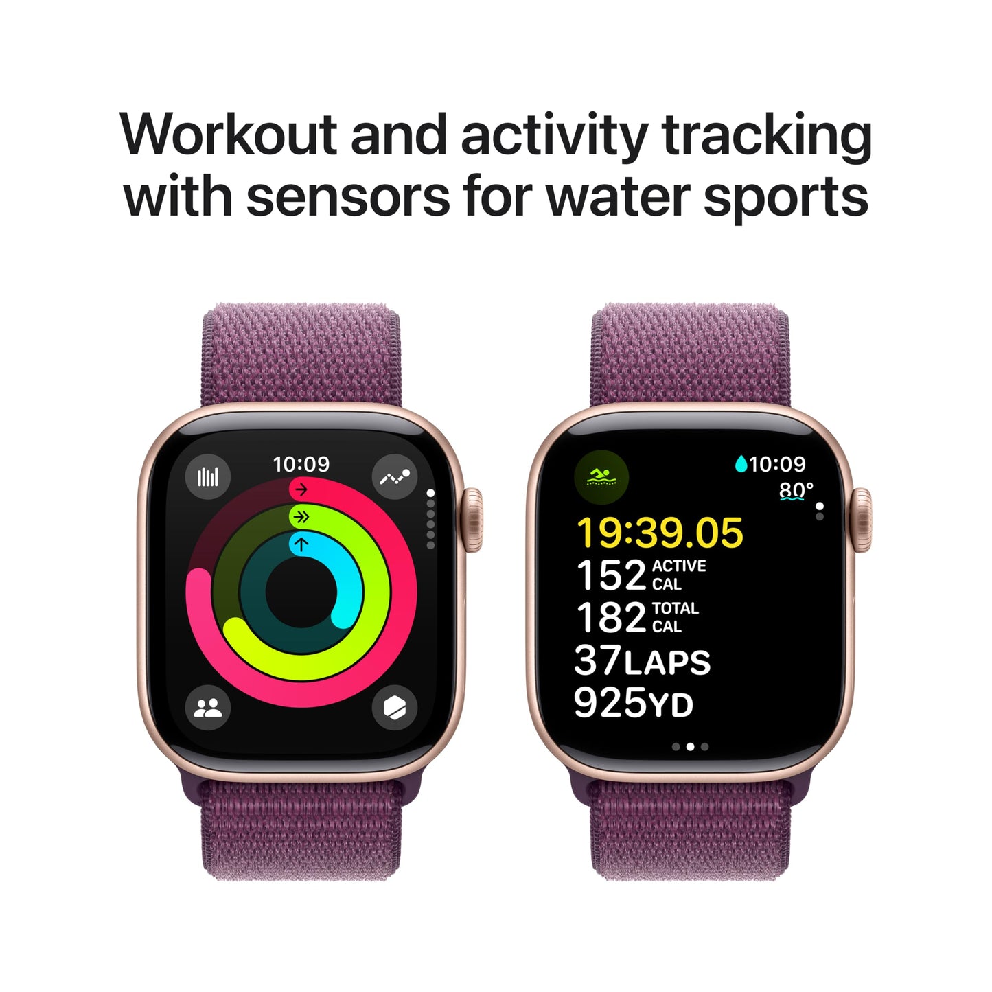 Apple Watch Series 10 [GPS + Cellular 42mm] with Jet Black Aluminium Case with Black Sport Band - S/M. Fitness Tracker, ECG App, Always-On Retina Display, Water Resistant