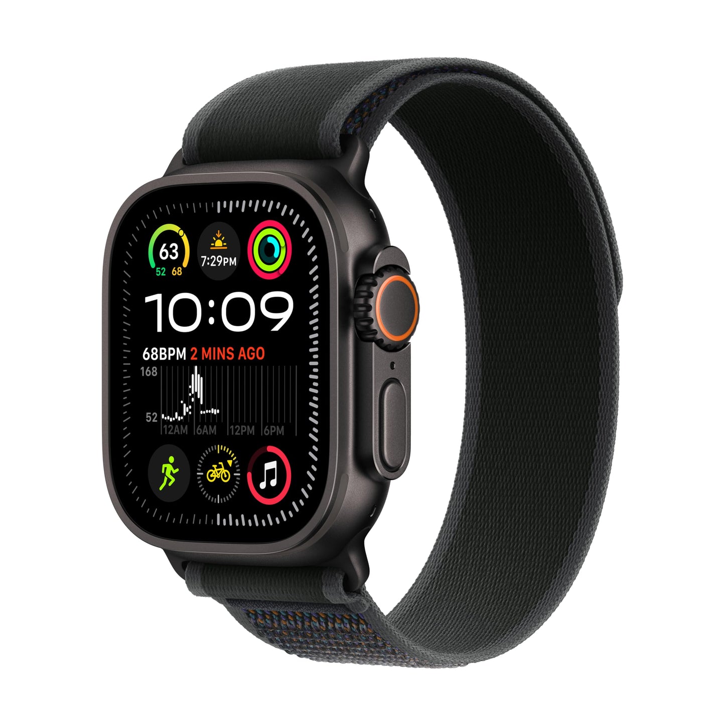 Apple Watch Ultra 2 [GPS + Cellular 49mm] Smartwatch, Sport Watch with Black Titanium Case with Dark Green Alpine Loop - M. Fitness Tracker, Precision GPS, Action Button, Carbon Neutral