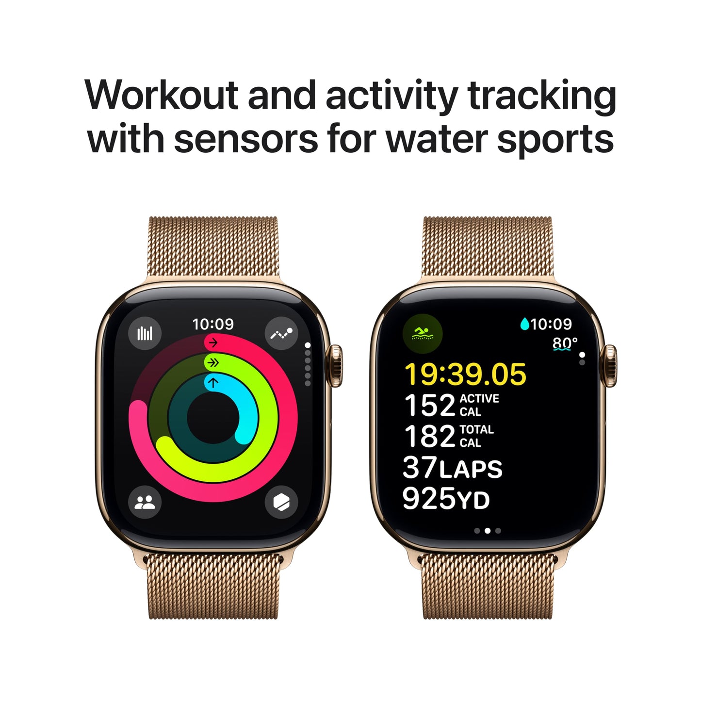 Apple Watch Series 10 [GPS + Cellular 42mm] with Jet Black Aluminium Case with Black Sport Band - S/M. Fitness Tracker, ECG App, Always-On Retina Display, Water Resistant