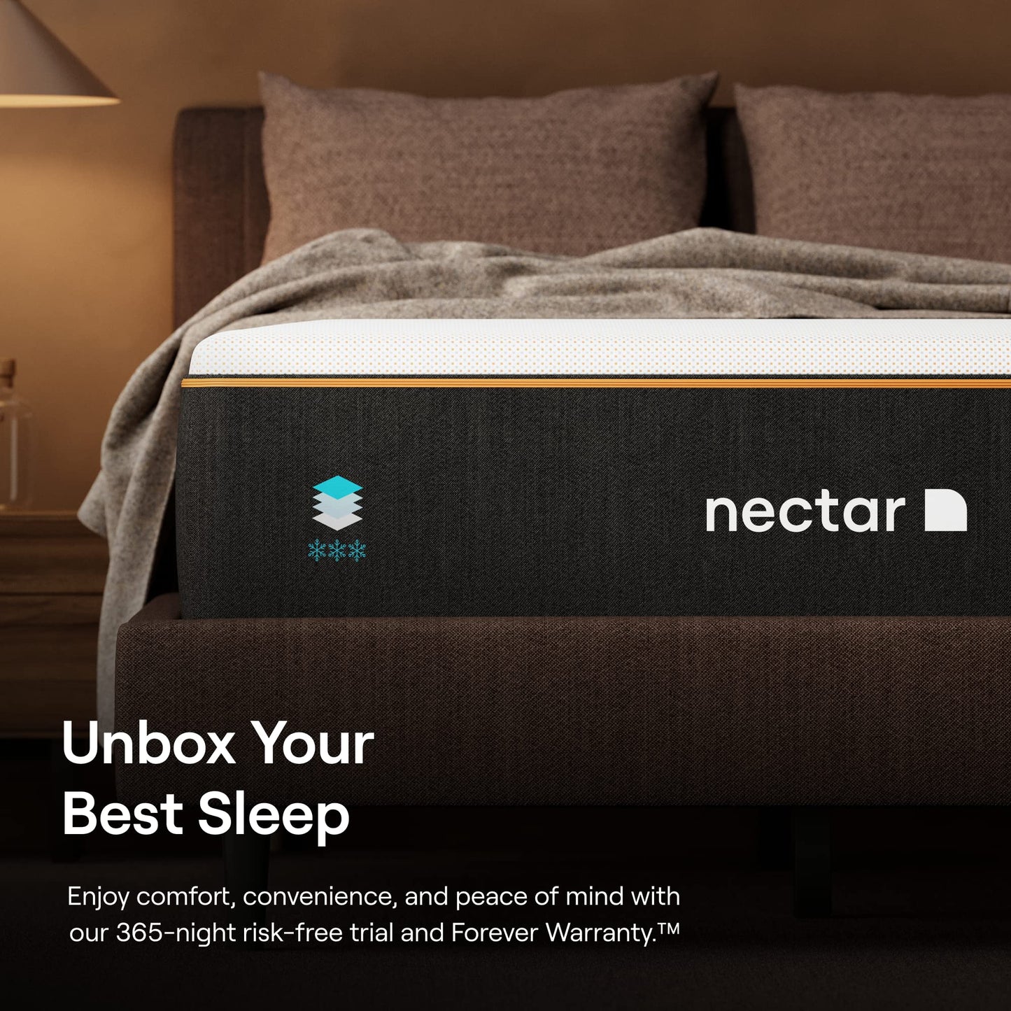 Nectar Queen Mattress 12 Inch - Medium Firm Gel Memory Foam - Cooling Comfort Technology - 365-Night Trial - Forever Warranty,White