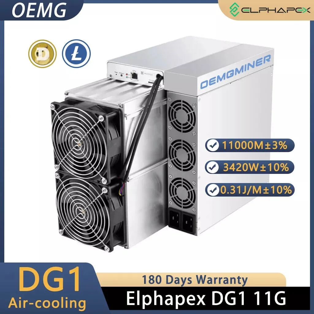 BUY 2 GET 1 FREE Elphapex DG1 Miner 11000MH/s 3420W (LTC/DOGE) Crypto Hardware Scrypt Algorithm