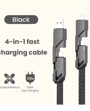 4-in-1 100W Fast Charging USB-C Cable